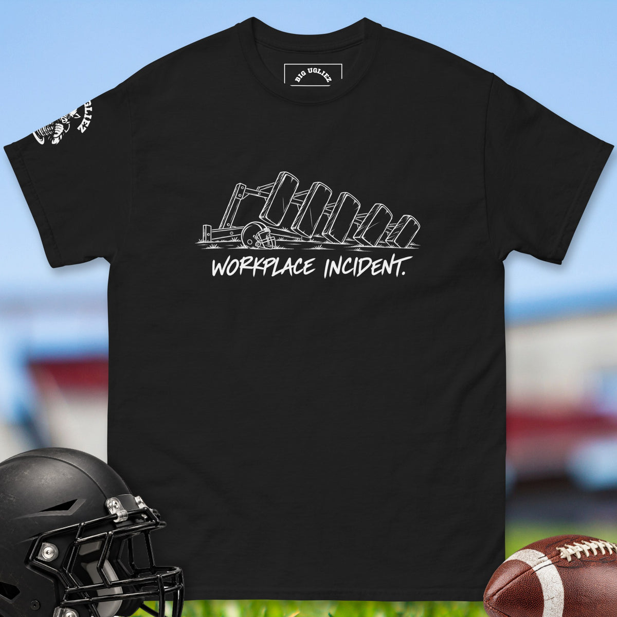 workplace-incident-offensive-linemen-t-shirts-by-big-ugliez-in-black